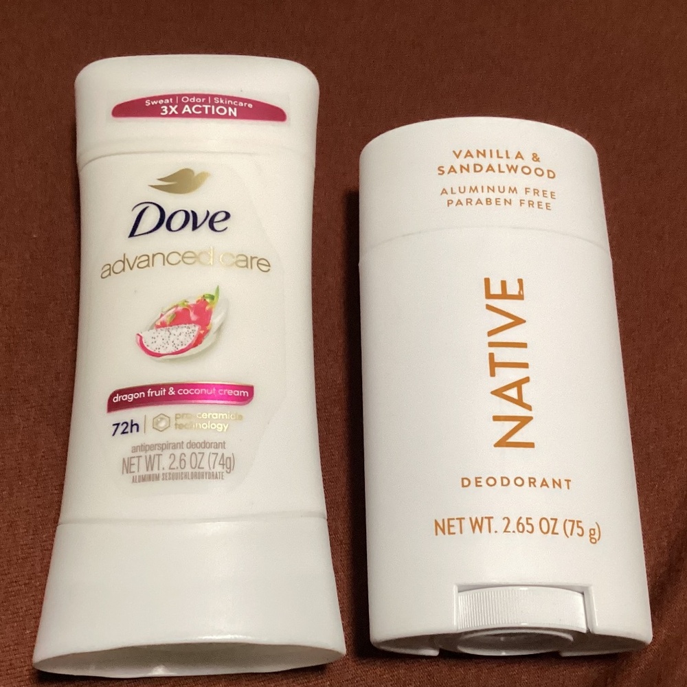 Dove Advanced Care and Native Vanilla and Sandalwood Deodorant Bundle NEW